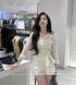 Cotton Hollow Out Embroidered Shirts With Mini Skirts